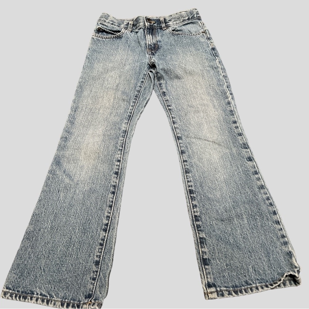 The Children's Place Bootcut Blue Jeans. Medium Blue, Boys Size 10.